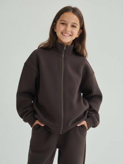 Костюм с начесом на молнии толстовка и джогеры