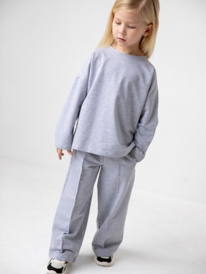 Костюм лонгслив и брюки со швами