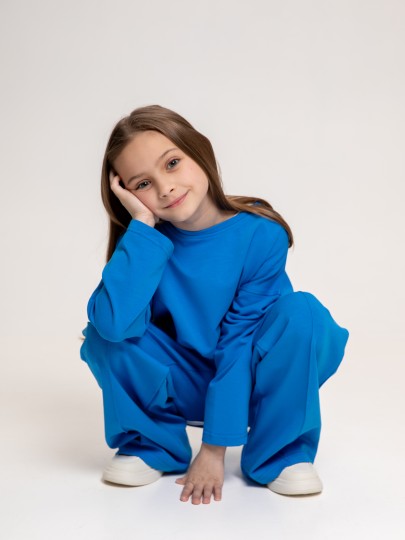 Костюм лонгслив и брюки со швами