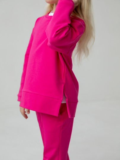 Комплект лонгслив с разрезами и брюки с декоративным швом