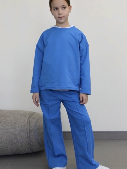 Костюм лонгслив и брюки со швами