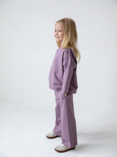 Костюм лонгслив и брюки со швами